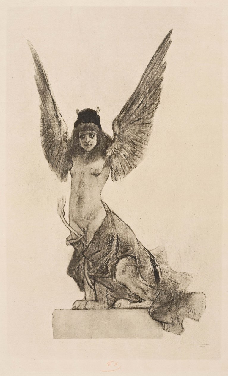 Vrouwelijke sfinx of parallel door Félicien Rops