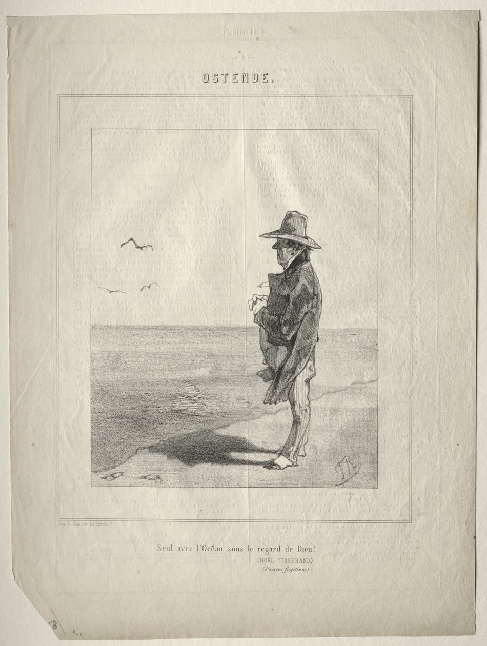 Oostende. Alleen met de oceaan onder het oog van God! door Félicien Rops