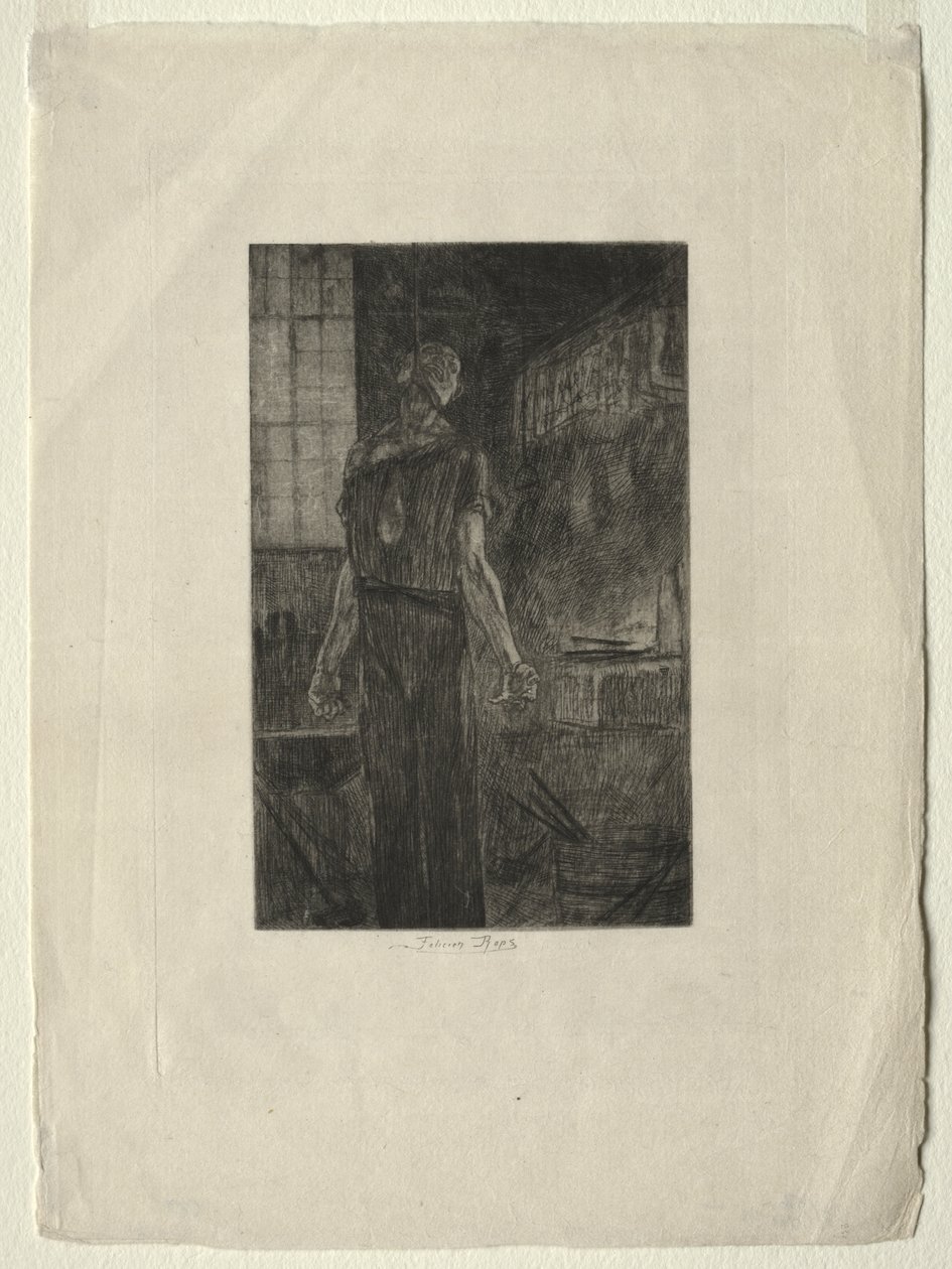 De Ophanging van Levallois-Perret door Félicien Rops
