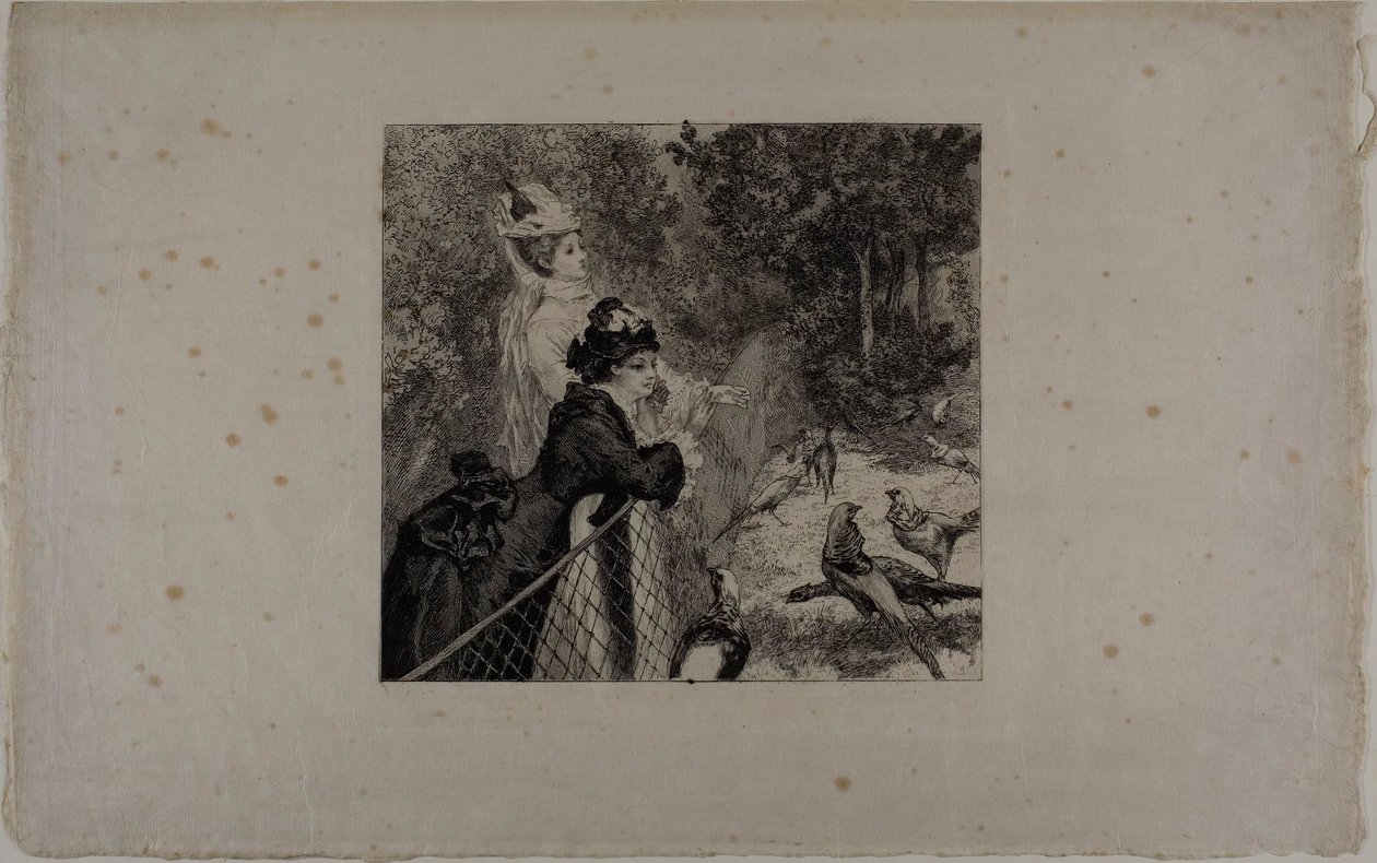 In de Zoological Gardens, tweede plaat door Félix Henri Bracquemond