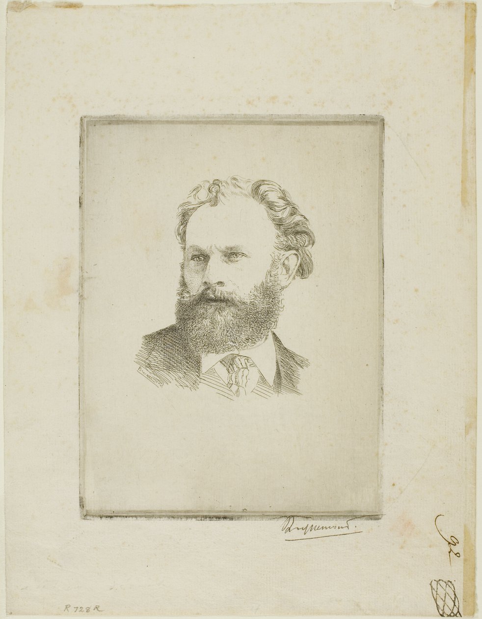 Portret van Edouard Manet door Félix Henri Bracquemond