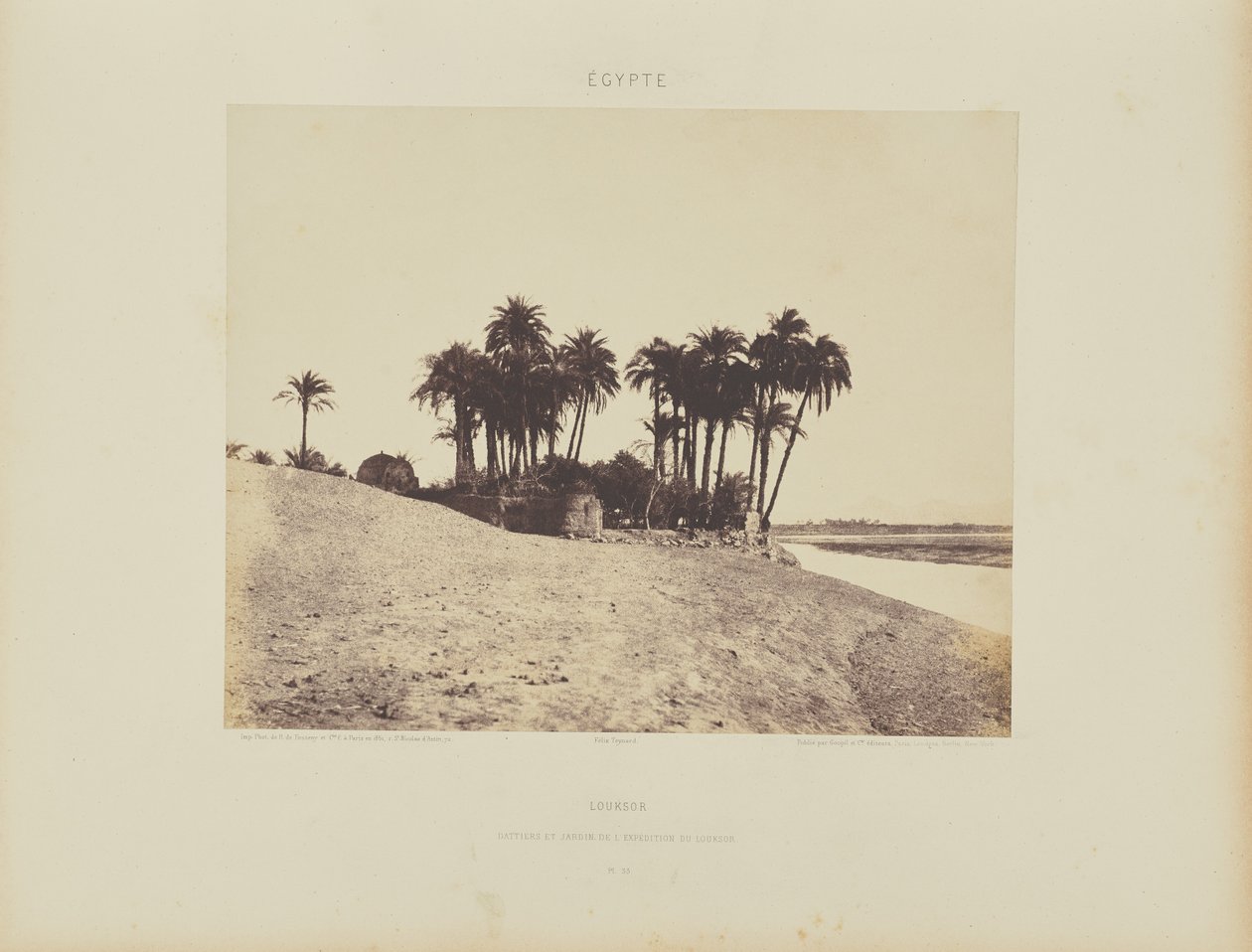 Luxor. Dadelpalmen en Luxor Expeditietuin door Félix Teynard