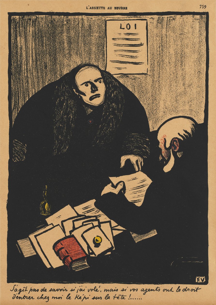 Misdrijven en Straffen II, 759: De vraag is niet of... door Félix Vallotton