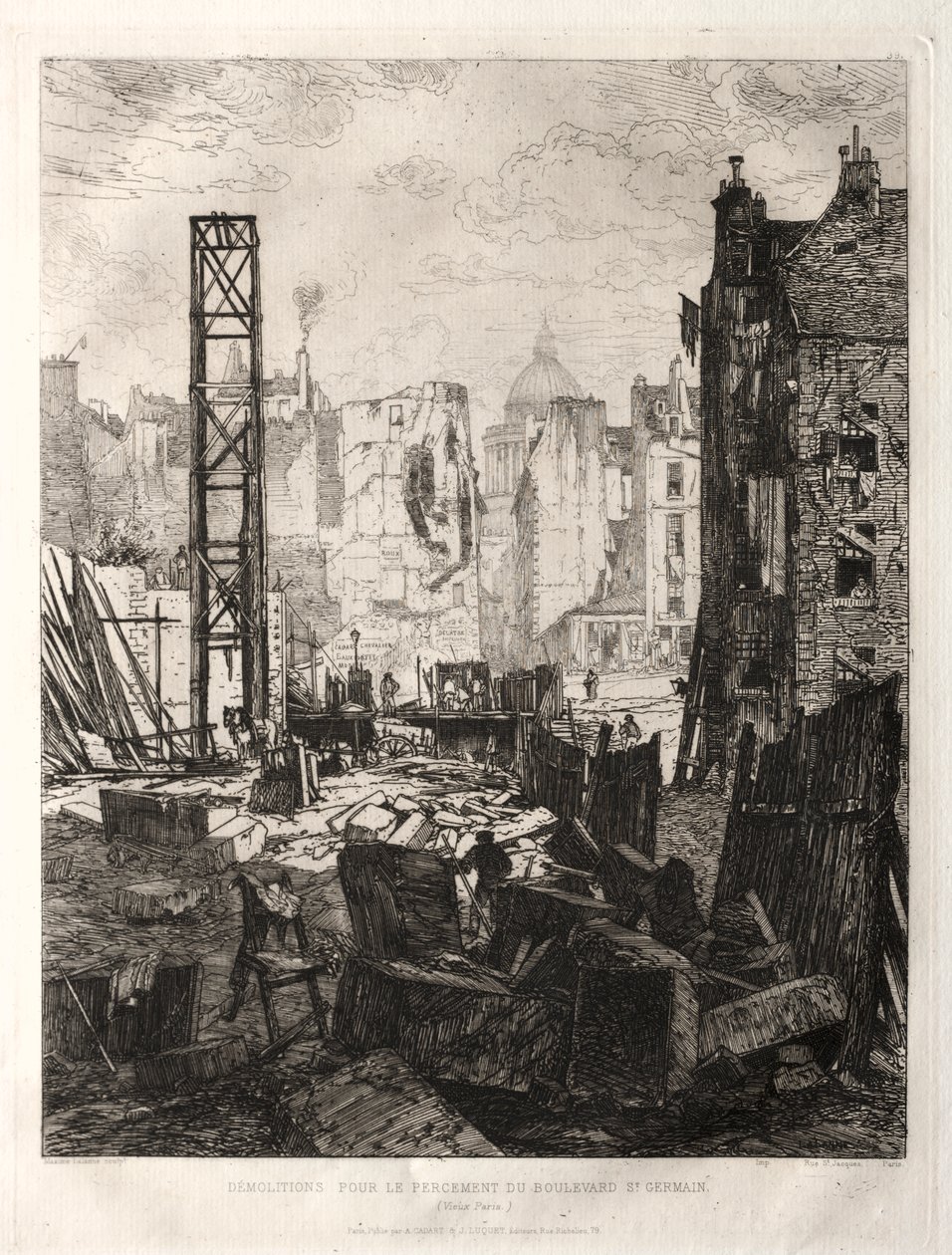 Sloop voor de Verlenging van de Boulevard St. Germain door Félix Vallotton