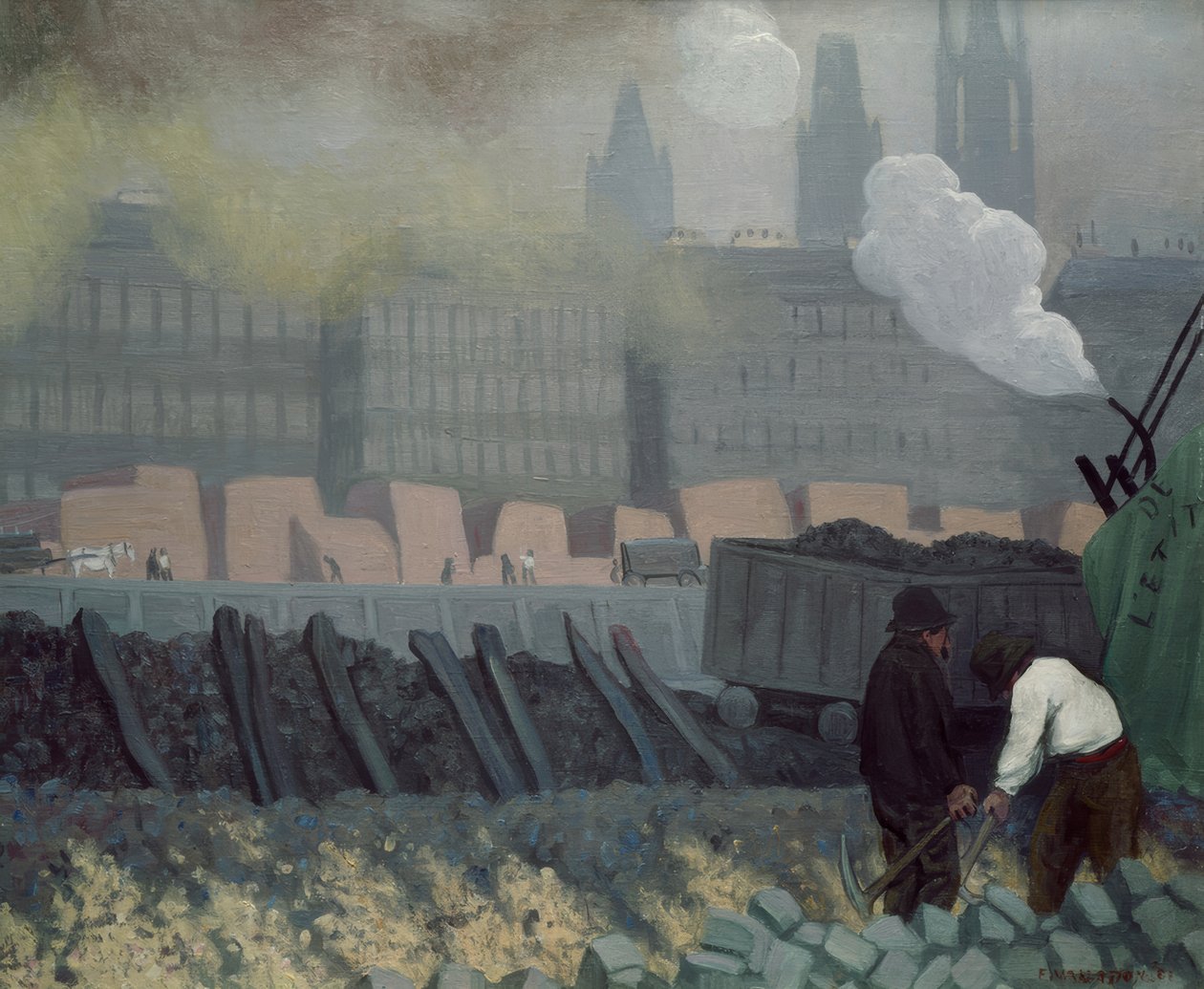 De haven van Rouen door Félix Vallotton