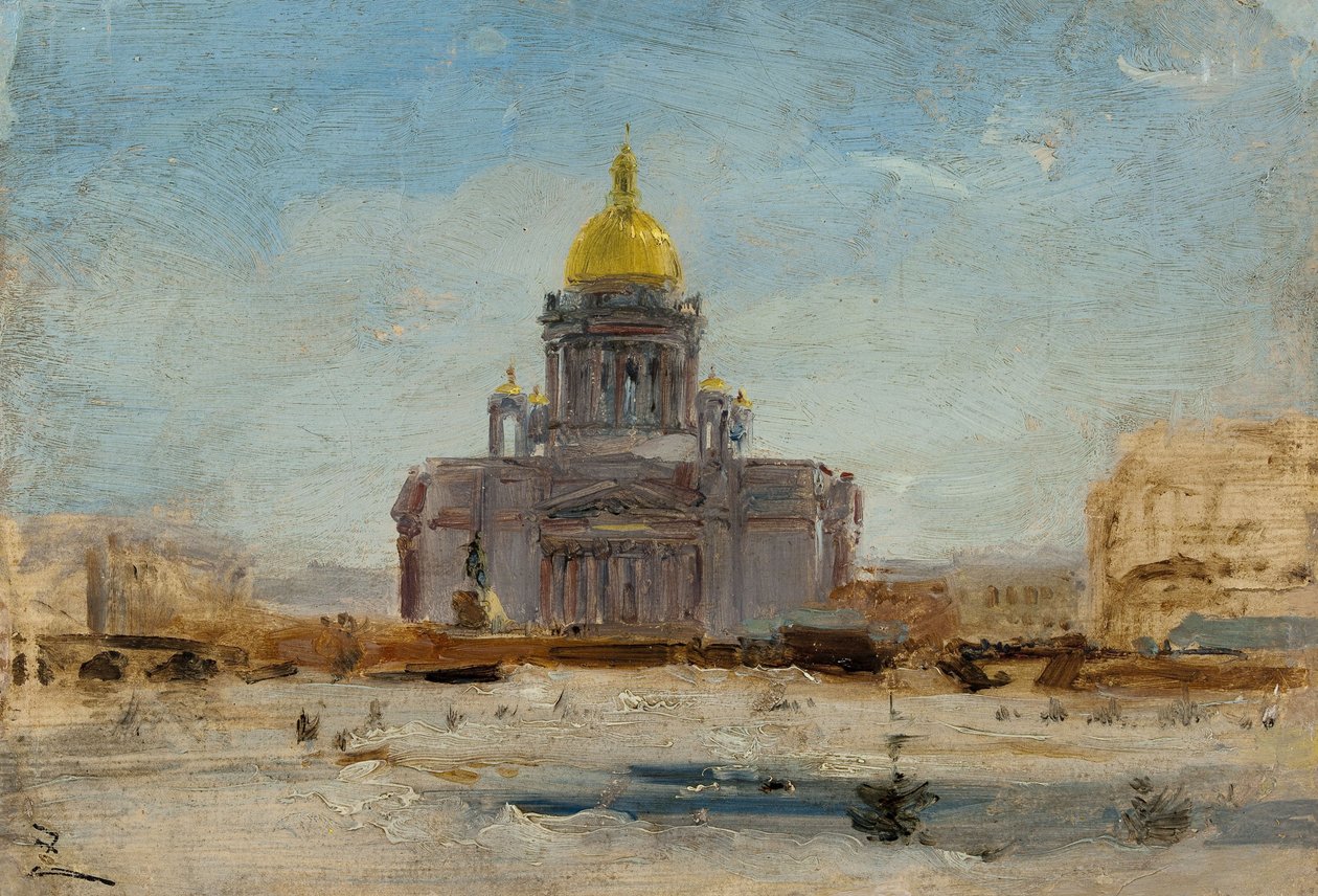 Sint-Petersburg, Sint-Isaac, tussen 1-1844 en 9-1844 door Félix Ziem