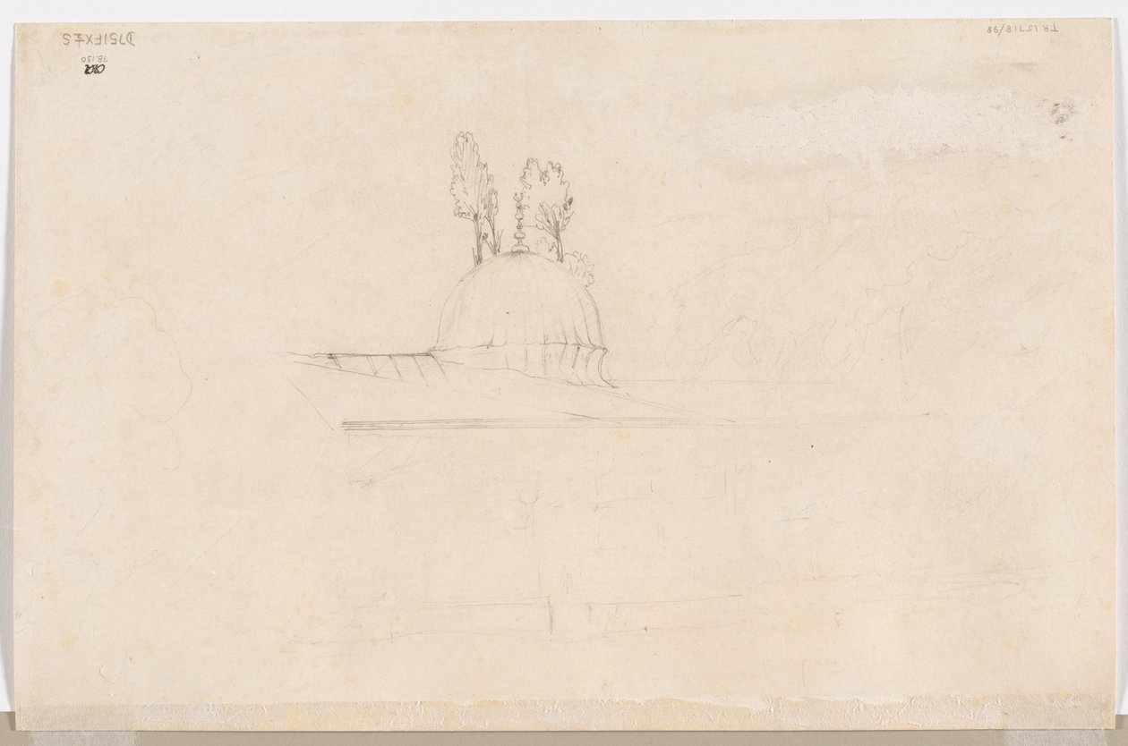Schets voor paviljoen bij een moskee, 1800s door Félix Ziem