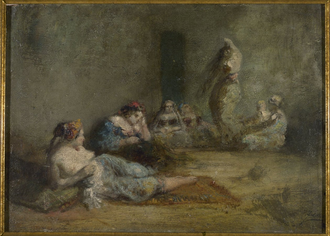 De harem, tussen 1855 en 1856 door Félix Ziem