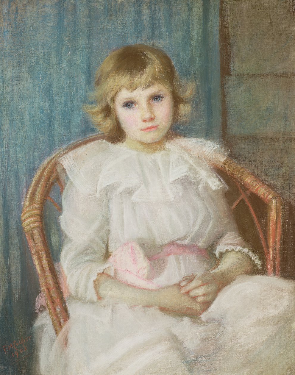 Portret van een jong meisje door Florence Cooper