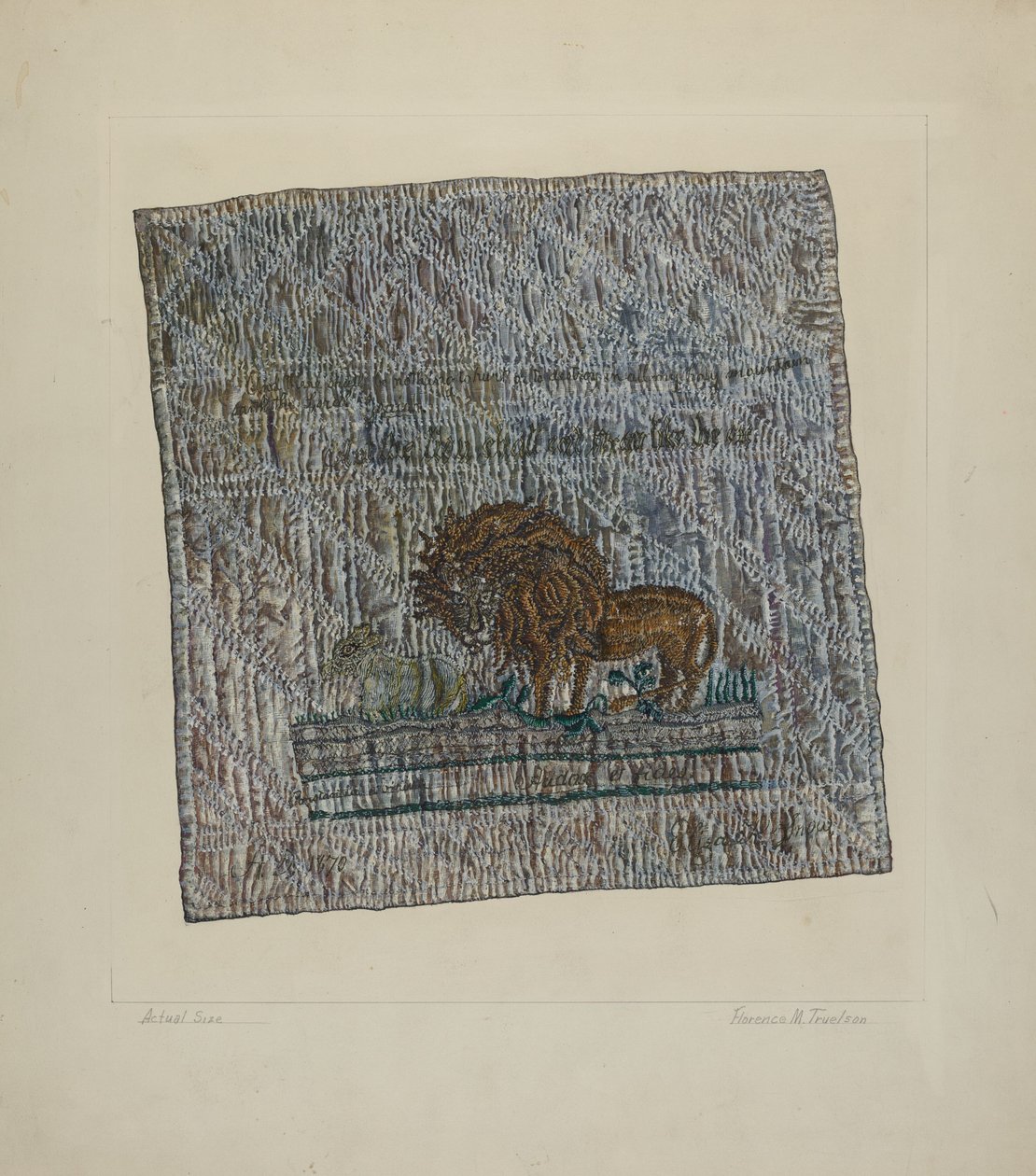 Quiltblok: "Audax et Fides" door Florence Truelson