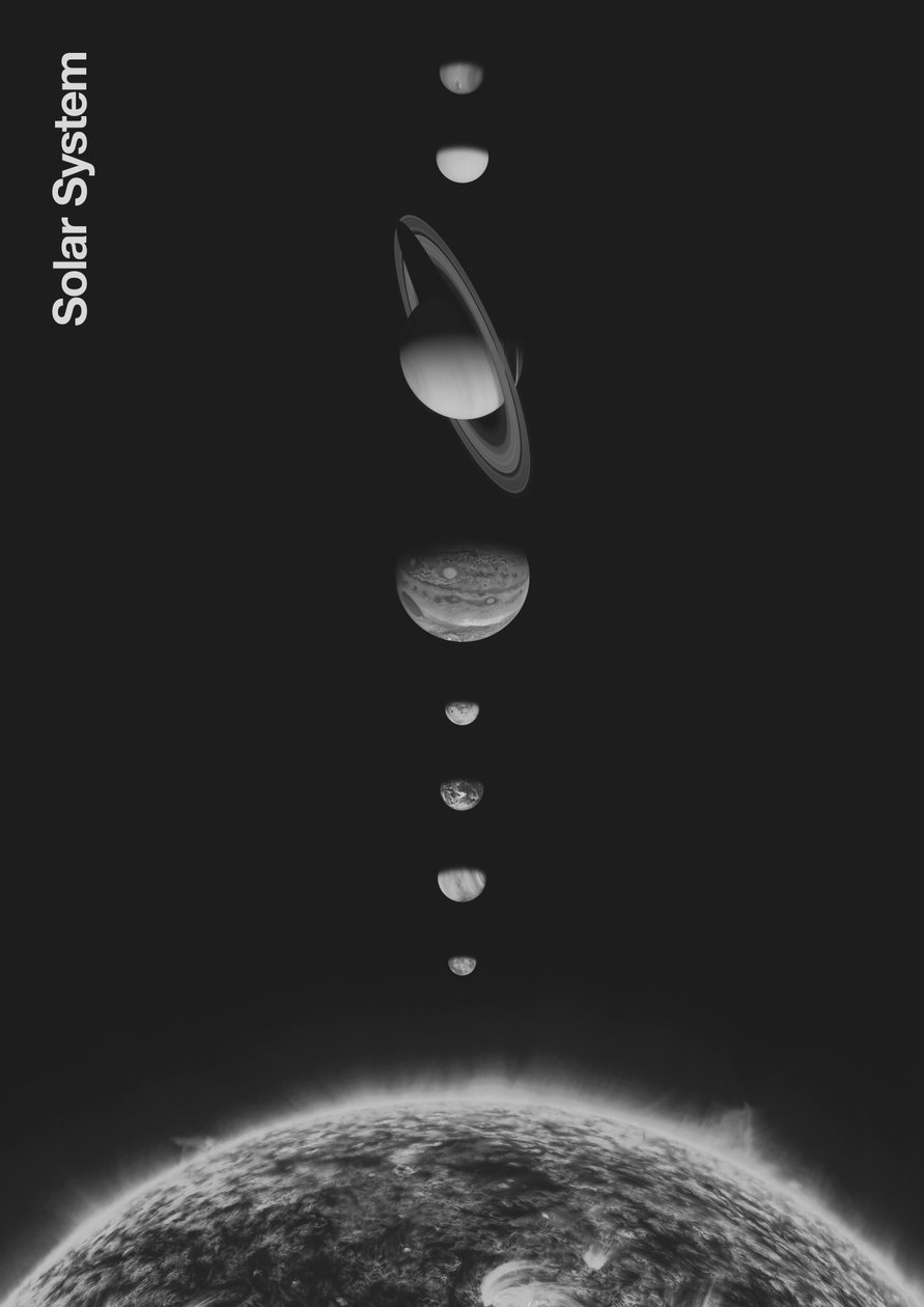 Zonnestelsel - Minimal door Florent Bodart