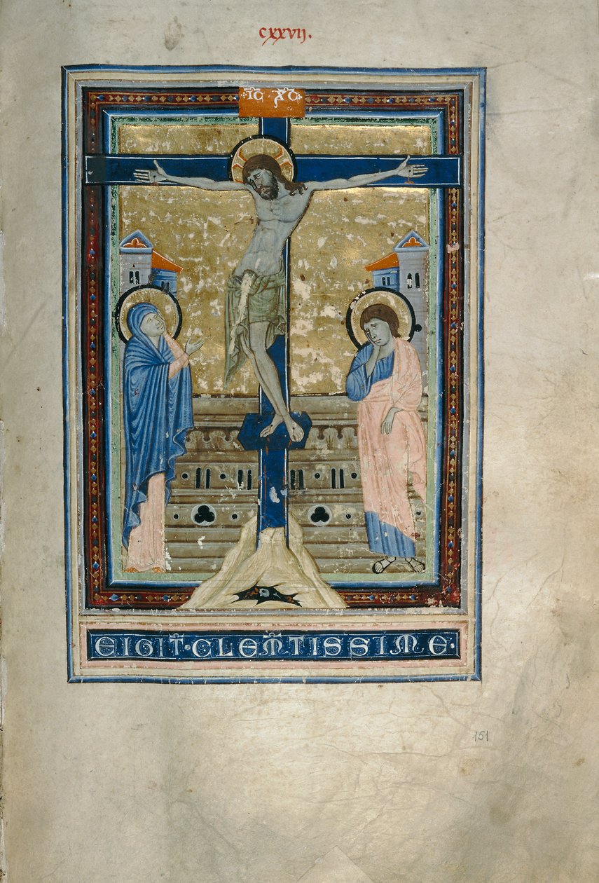 Kruisiging (Cod. Conventi Soppressi, ms. 233, c. 151) door Florentine School