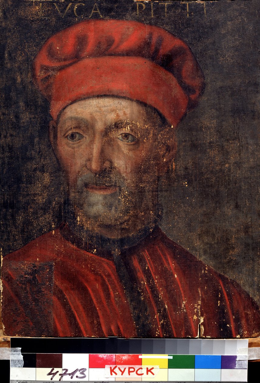 Portret van de rijke Florentijnse bankier Luca Pitti door Florentine School