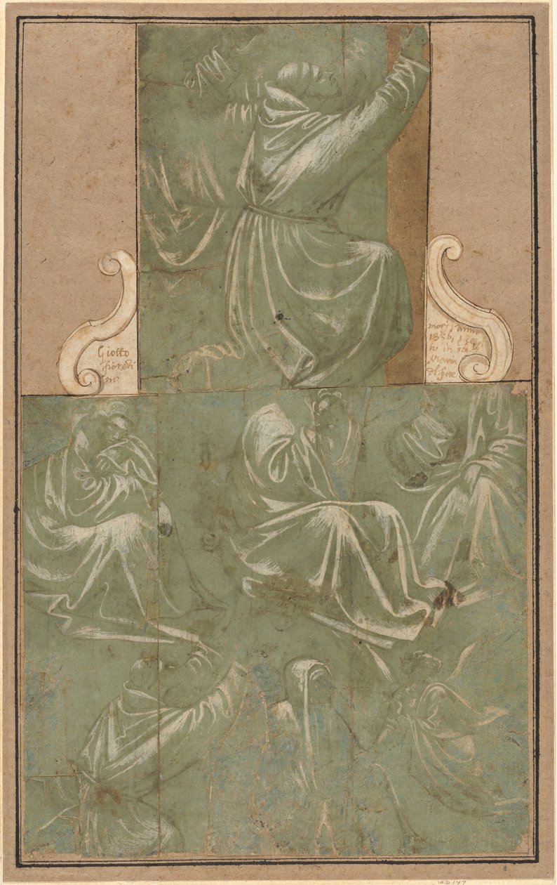 Studies van Sint Franciscus Knielend en Andere Figuren door Florentine School
