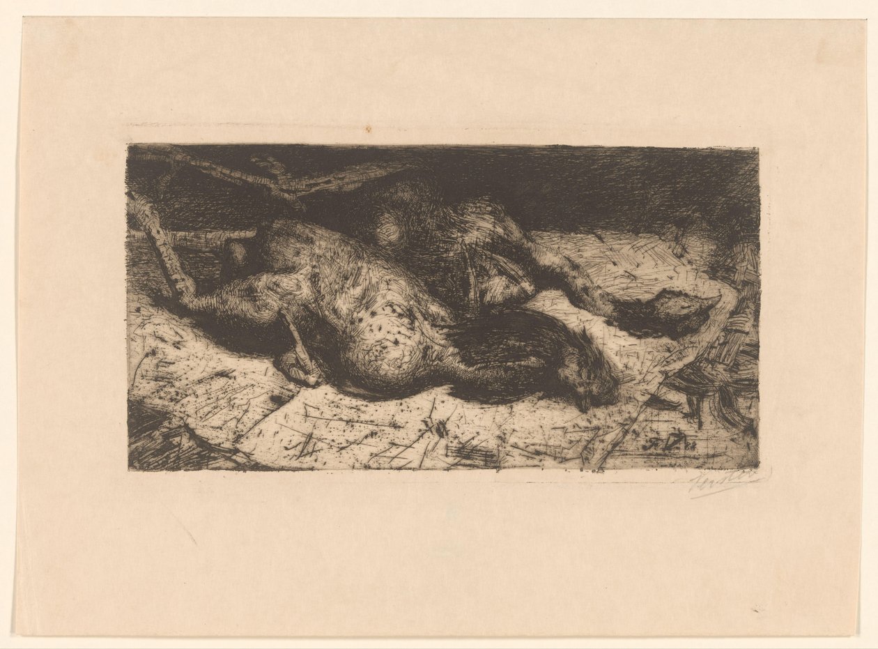 Geplukte hanen door Floris Verster (signed by artist)