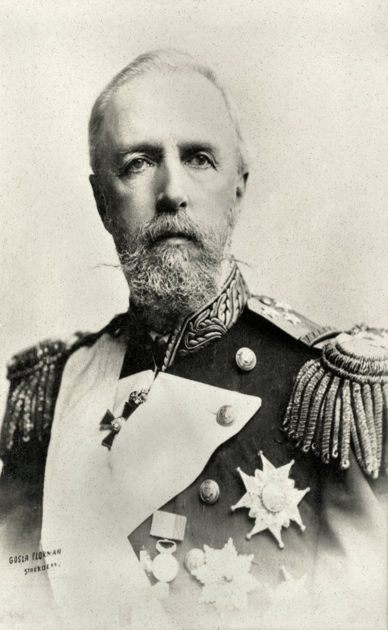 Portret van Oscar II , koning van Zweden en Noorwegen (foto) door Florman Gosla
