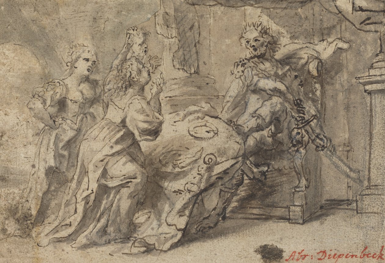 Philomela, Procne en de Thracische koning Tereus door Follower of Abraham van Diepenbeeck