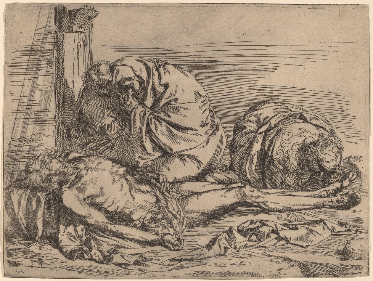 De Klaagzang door Follower of Jusepe de Ribera