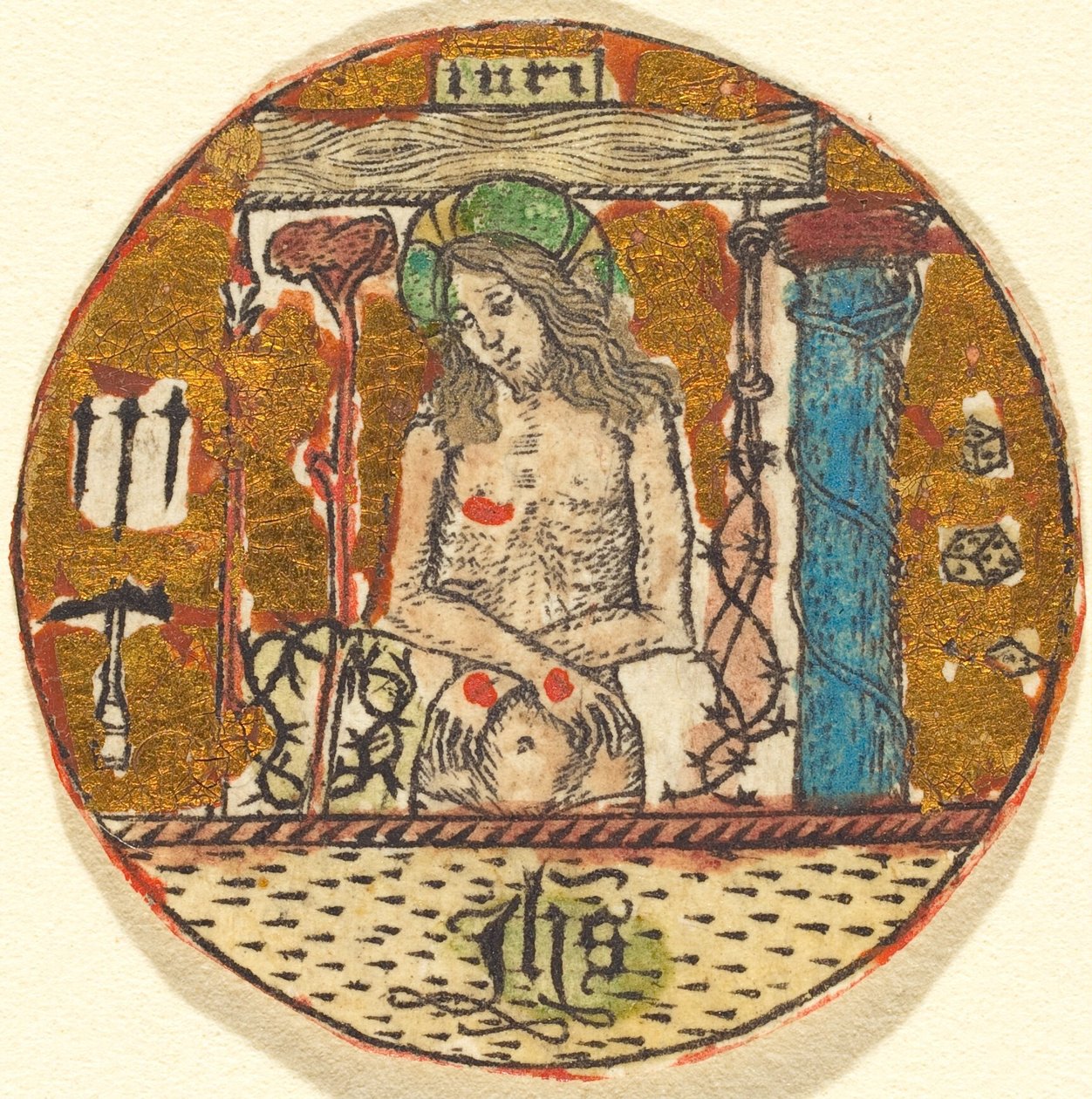 Christus als de Man van Smarten door Follower of Master E.S.