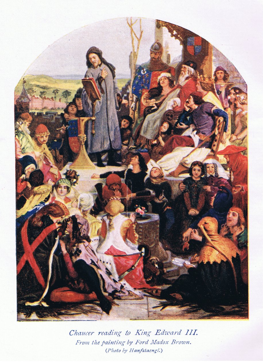 Chaucer leest voor aan Koning Edward III door Ford Madox Brown