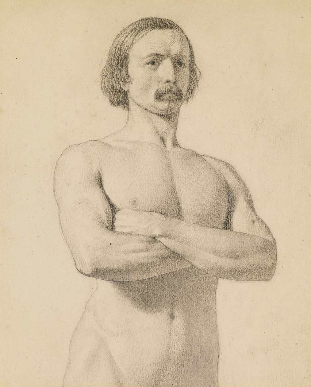 Mannelijke naakt door Ford Madox Brown