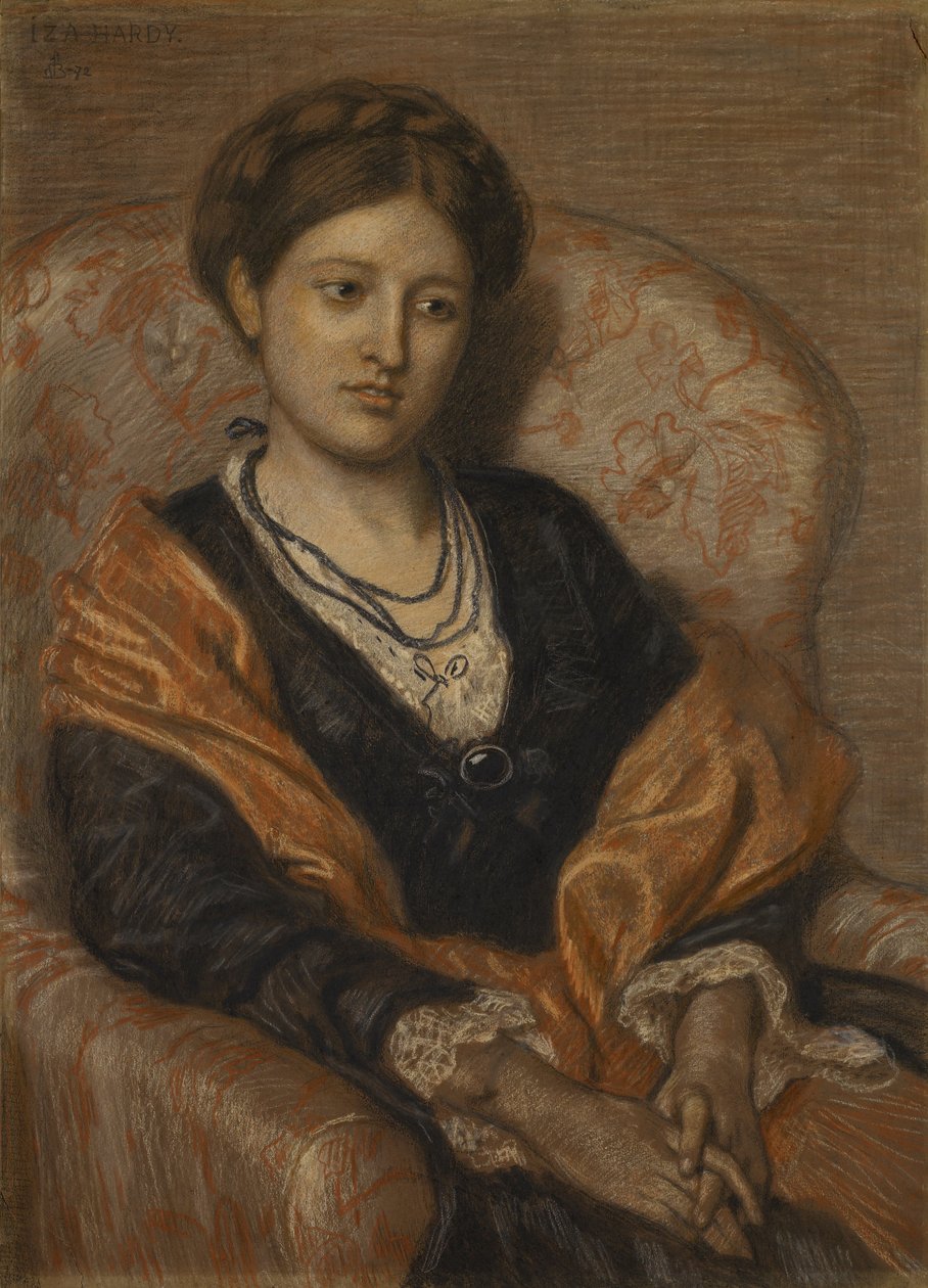 Portret van juffrouw Iza Duffus Hardy door Ford Madox Brown