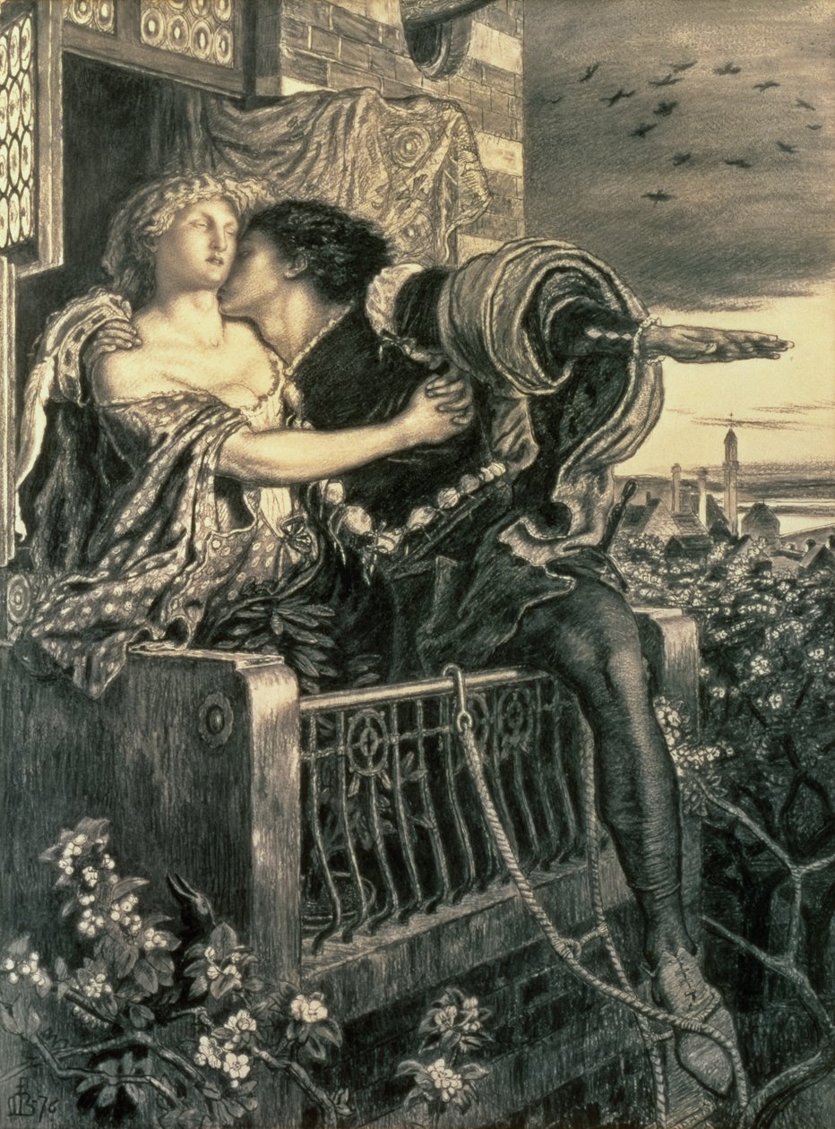 Romeo en Julia, 1876 door Ford Madox Brown