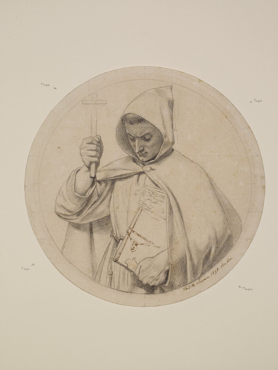 Wycliffe leest zijn vertaling van de Bijbel door Ford Madox Brown
