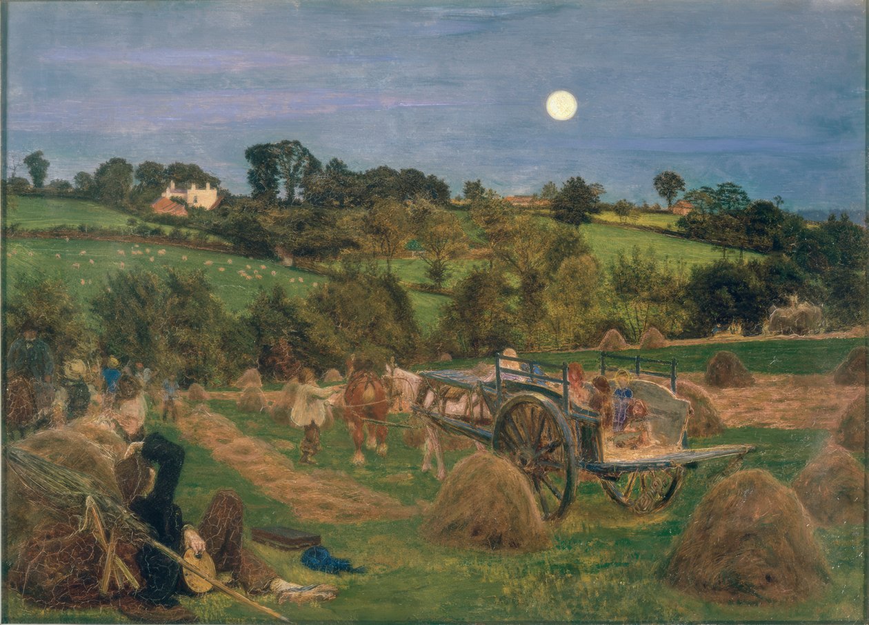 Het hooiveld door Ford Madox Brown
