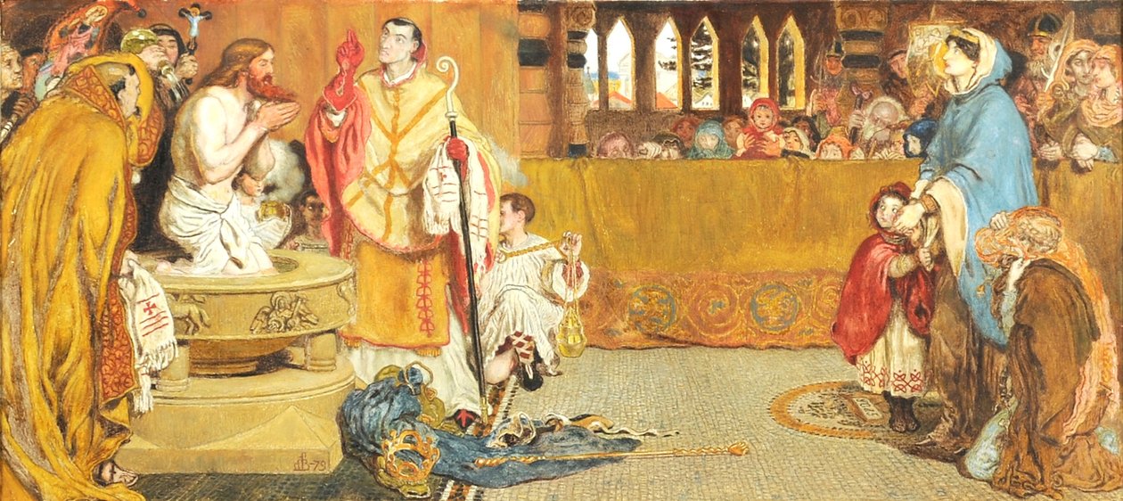 De Doop van St. Edwin door Ford Madox Brown