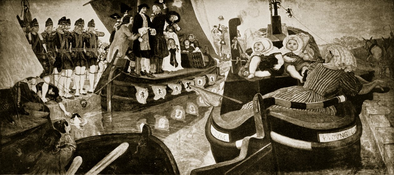 De opening van het Bridgewater-kanaal, 1768, illustratie uit 