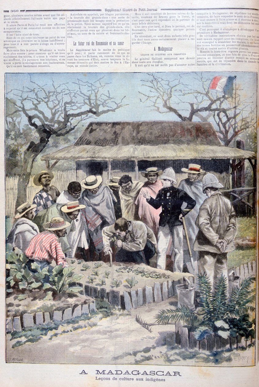 Landbouwles voor de inheemse bevolking van Madagaskar, 1897 door Fortuné Méaulle