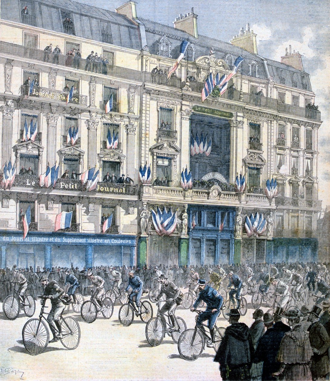 Start van de Parijs-Brest-Parijs wielerwedstrijd, 1891 door Fortuné Méaulle