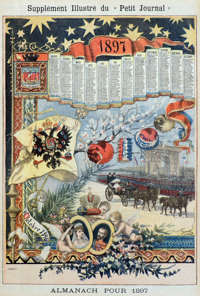 Almanak voor het jaar 1897 (Gravure) door Fortune Louis Meaulle