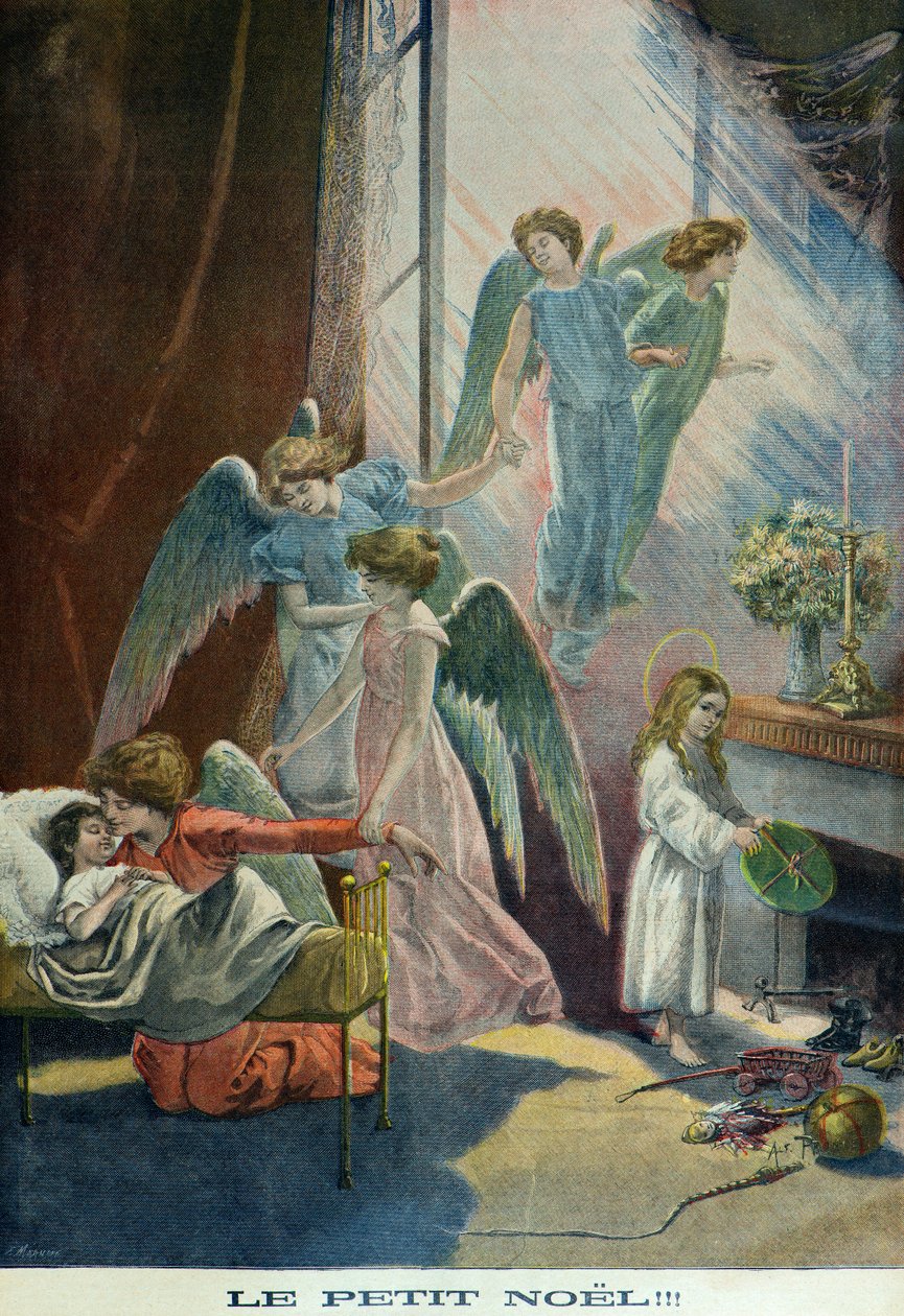 Le petit noel (Engraving) door Fortune Louis Meaulle