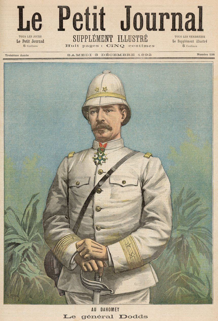 Generaal Alfred Amedee Dodds (1842-1922) in Dahomey, uit 