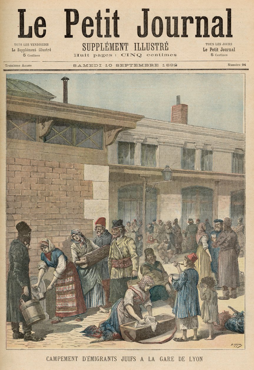 Joods vluchtelingenkamp in het Gare de Lyon, uit 
