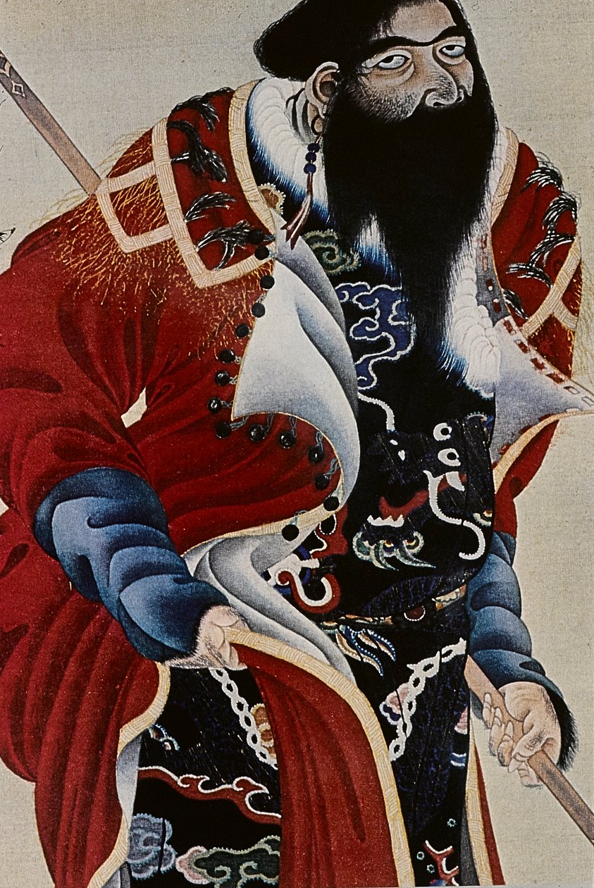 De grote leiders van de achttiende-eeuwse Ainu: Itokoi en Shinichi uit Akkeshi, Chosama uit Uraashibetsu en Shonko uit Noshappu, in het bijzonder, illustratie door Fosco Maraini