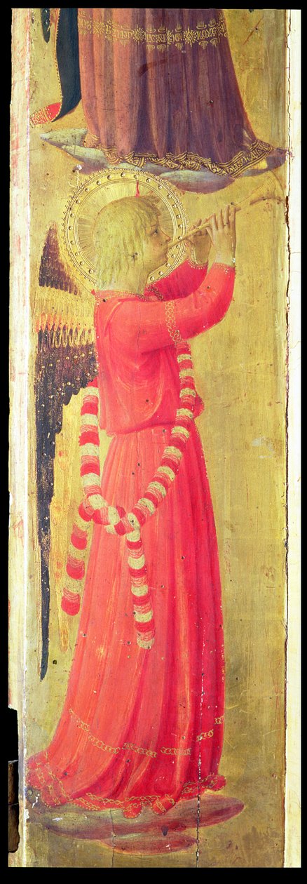 Engel die een pijp speelt (detail) door Fra Angelico