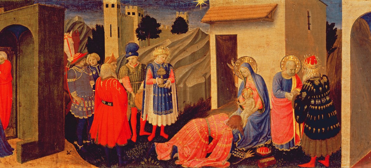 Predellapaneel van de Annunciatie met de Aanbidding der Wijzen door Fra Angelico