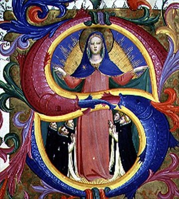 Ms 558 f.156v Geïllustreerde initiaal 
