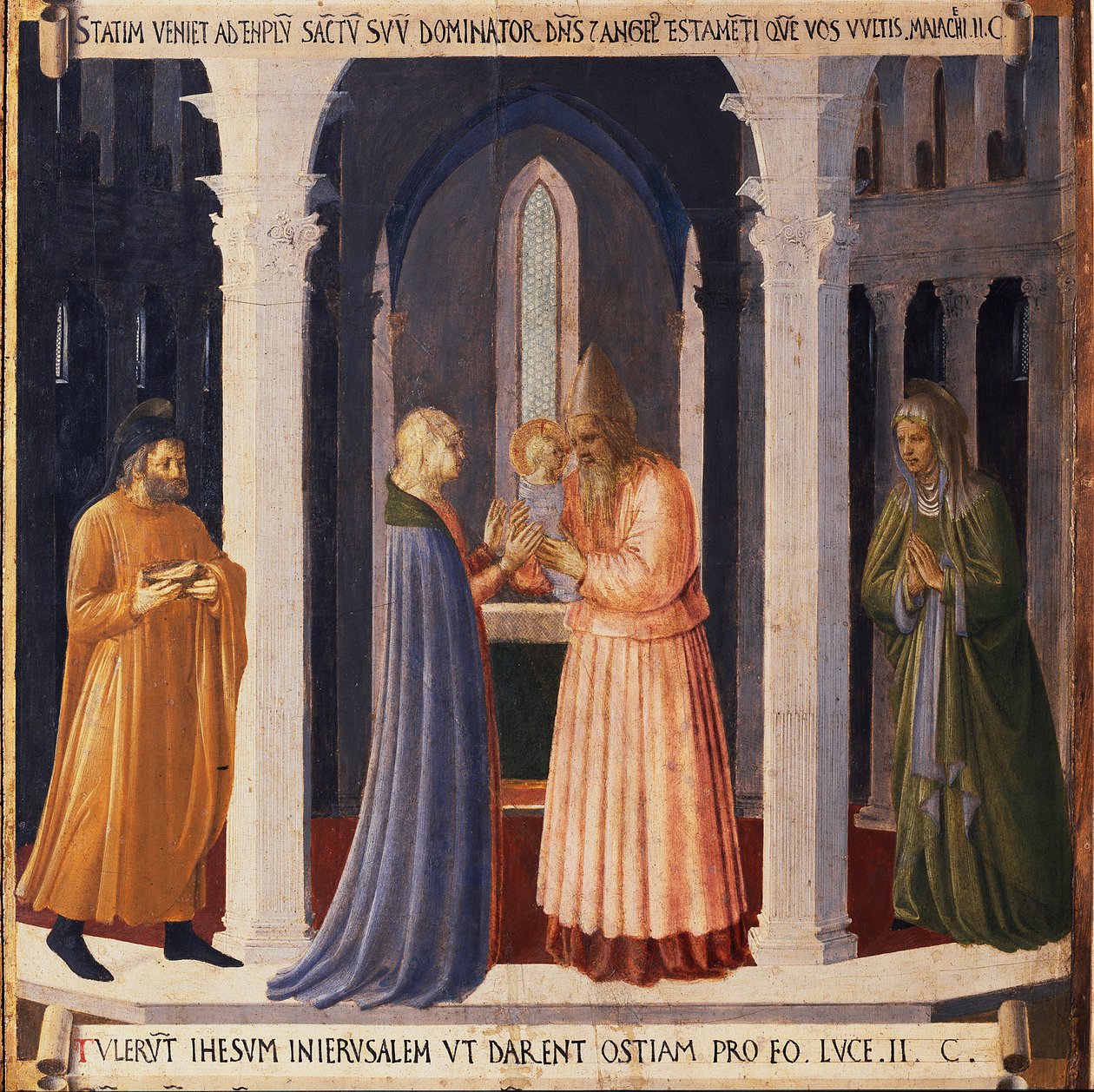 Leven van Christus: de presentatie van Jezus in de tempel, Armadio degli Argenti door Fra  Angelico