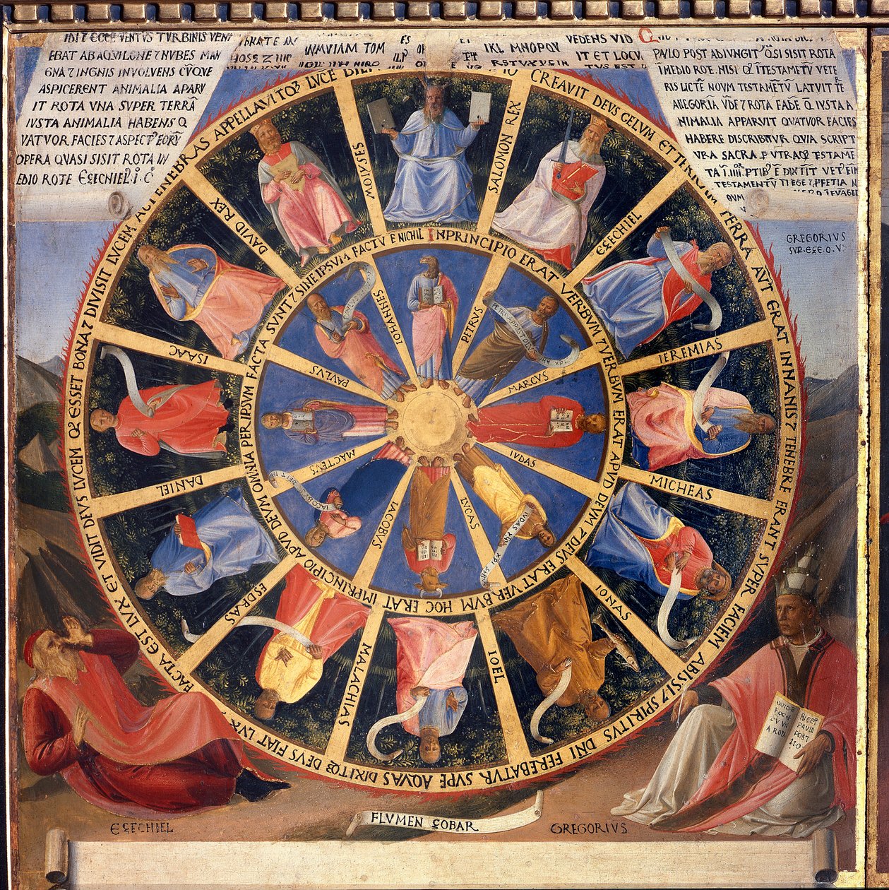 Leven van Christus: het visioen van Ezechiël door Fra  Angelico