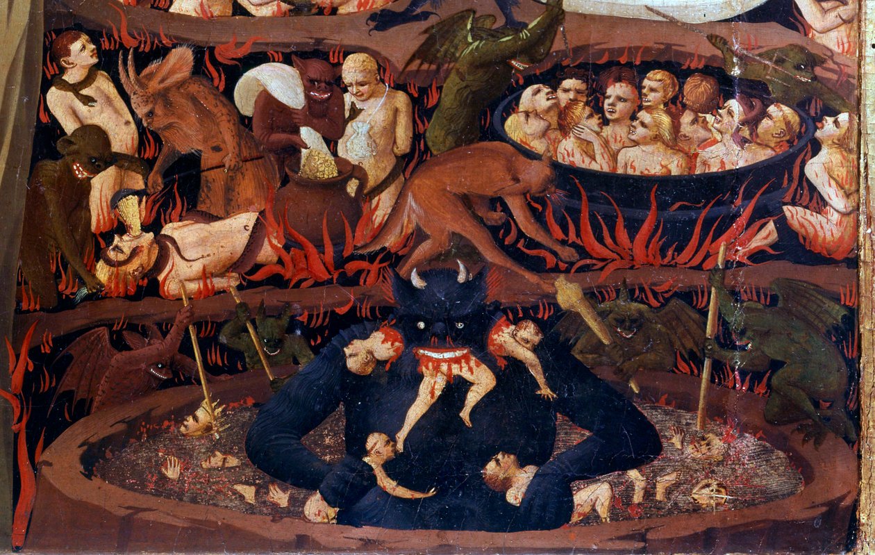Het Laatste Oordeel: detail van de Onderwereld door Fra  Angelico