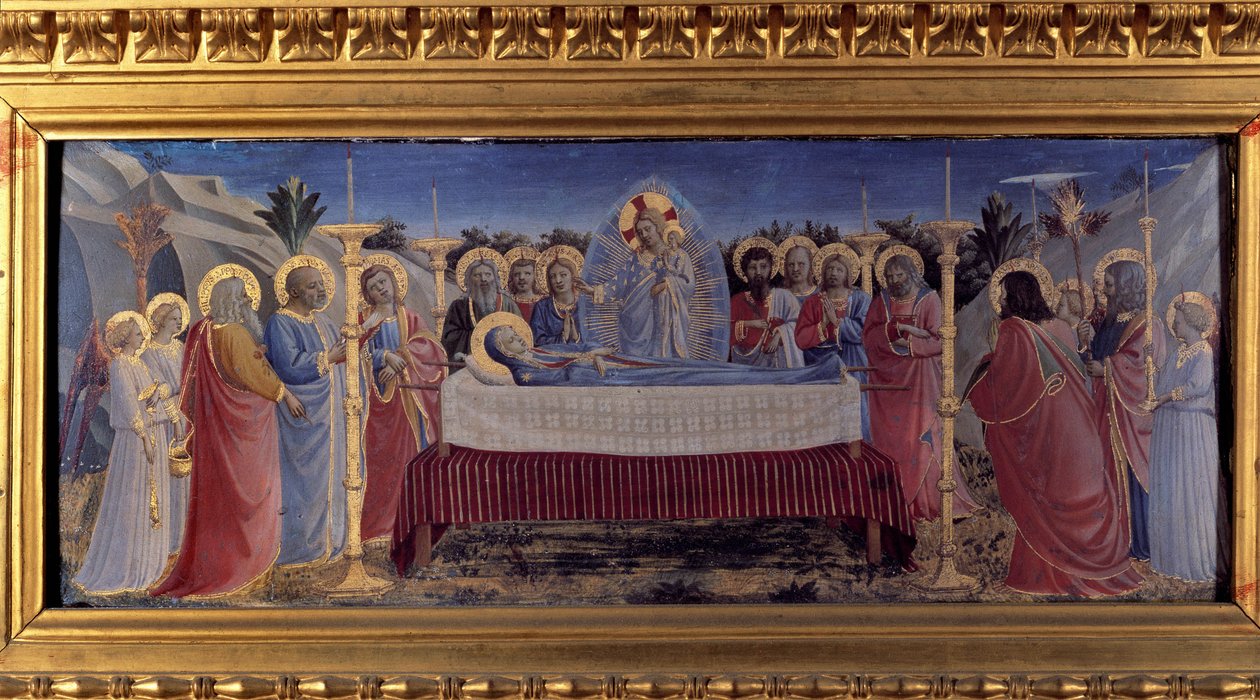 De begrafenis van de Maagd. Predelle 1435 door Fra  Angelico
