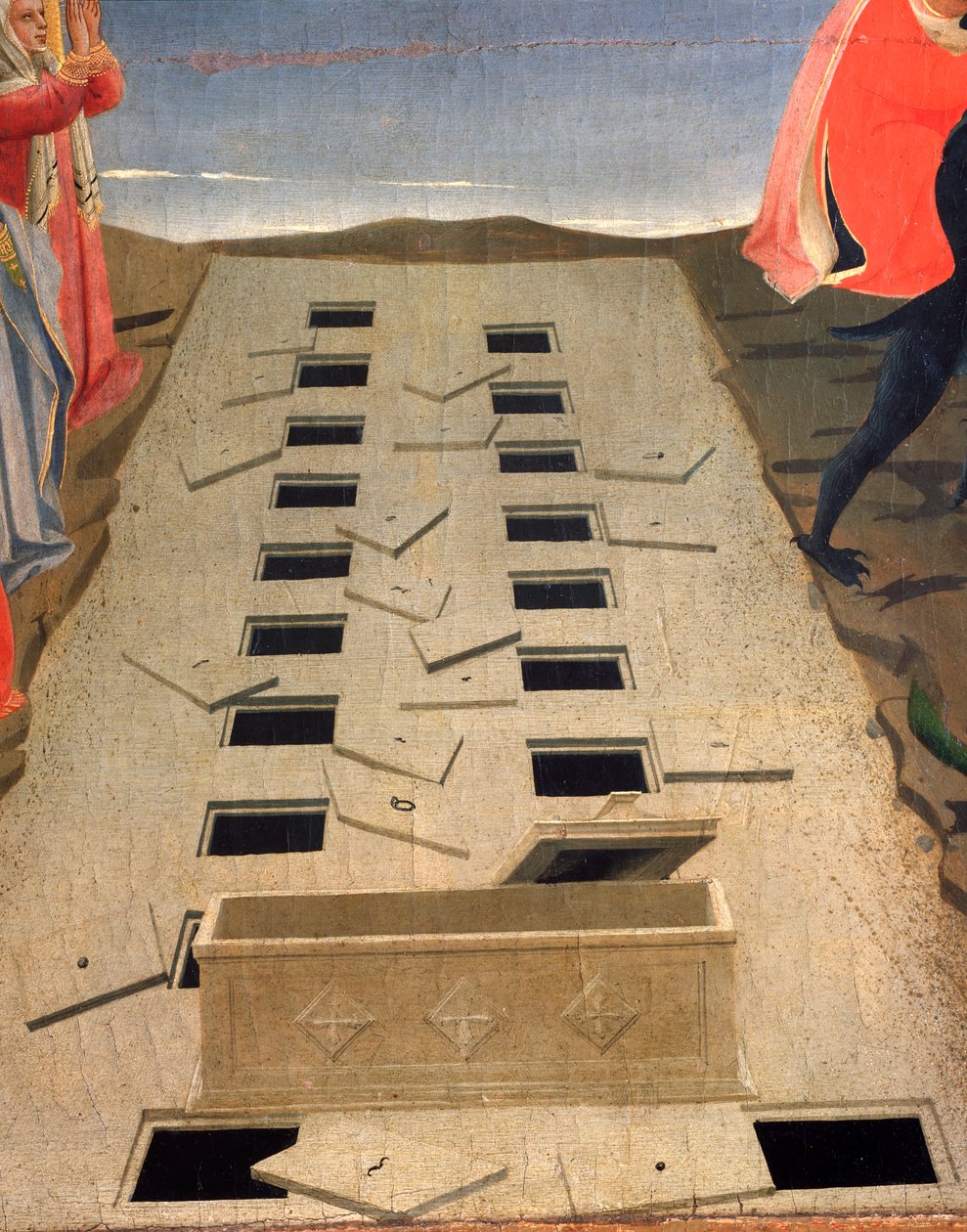 De open graven, detail van het Laatste Oordeel door Fra  Angelico