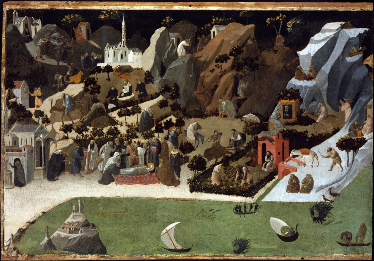 Thebaide - Scènes uit het leven van de woestijnvaders door Fra (c.1387 1455) Angelico
