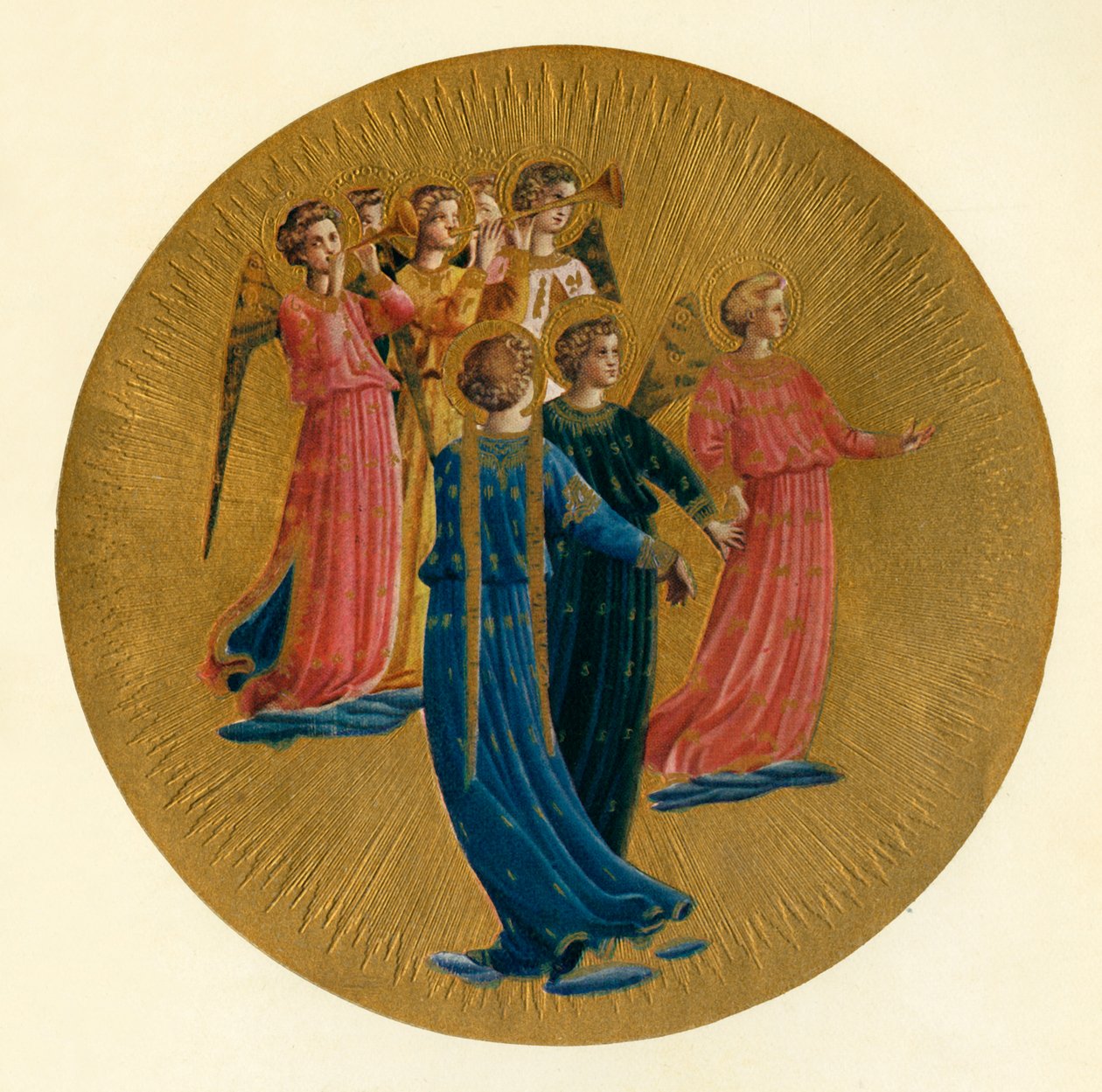 Detail van de kroning van de Maagd, 15e eeuw door Fra Angelico