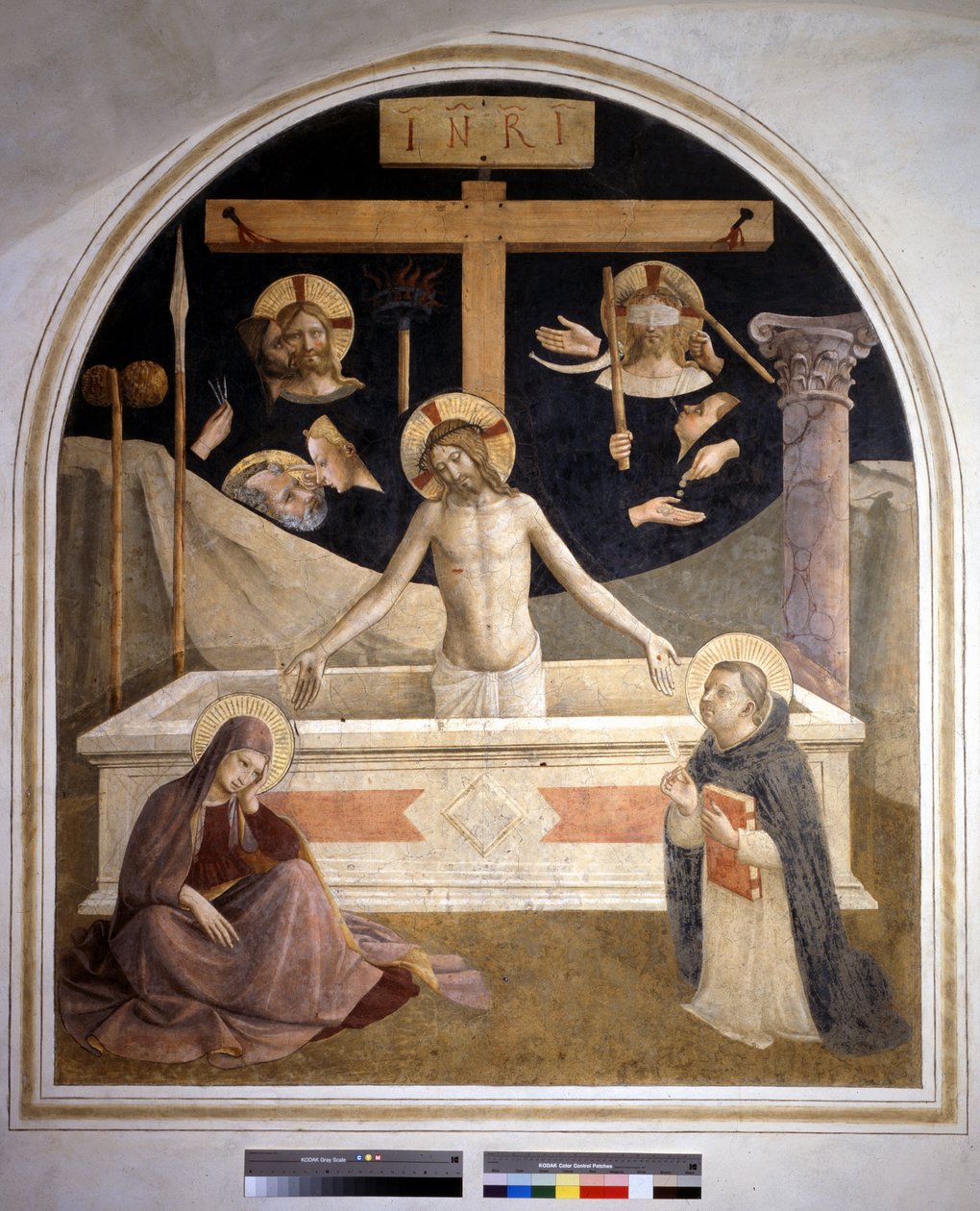 De opstanding van Christus. 1438/1445. Fresco van Guido di Pietro door Fra Angelico