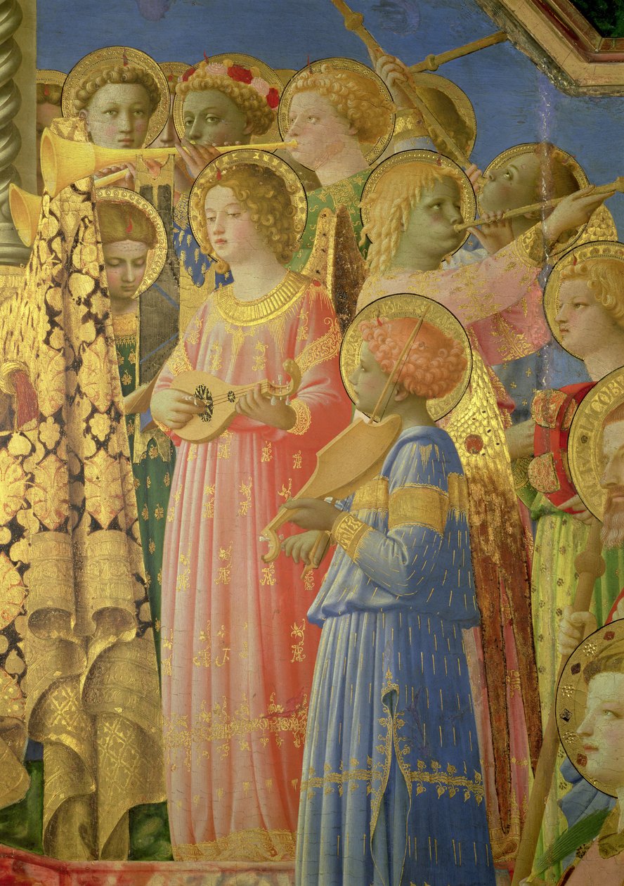 De Kroning van de Maagd (detail) door Fra Angelico